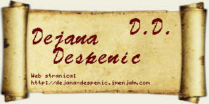 Dejana Despenić vizit kartica